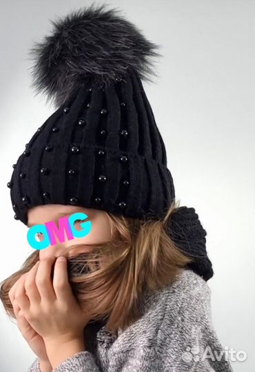 Снуд и шапка тёплый комплект