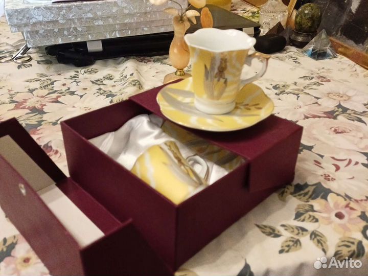 Кофейный набор фарфор на две персоны