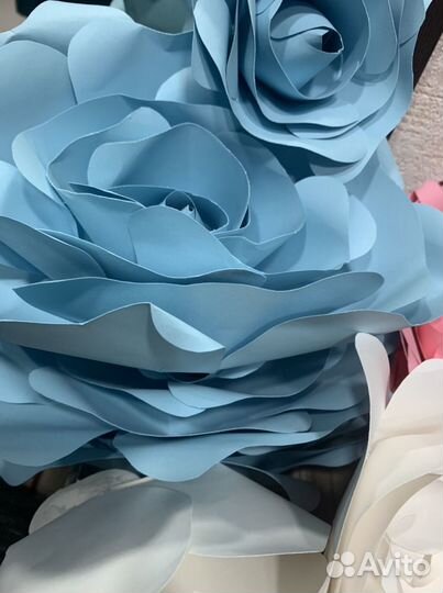 Цветы из бумаги, декор, украшение на стену