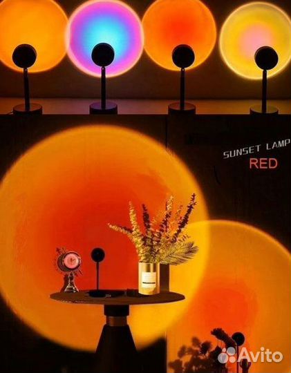 Ночник проектор Sunset - Красный Закат