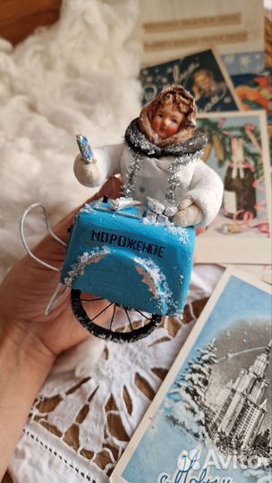 Ватные елочные игрушки