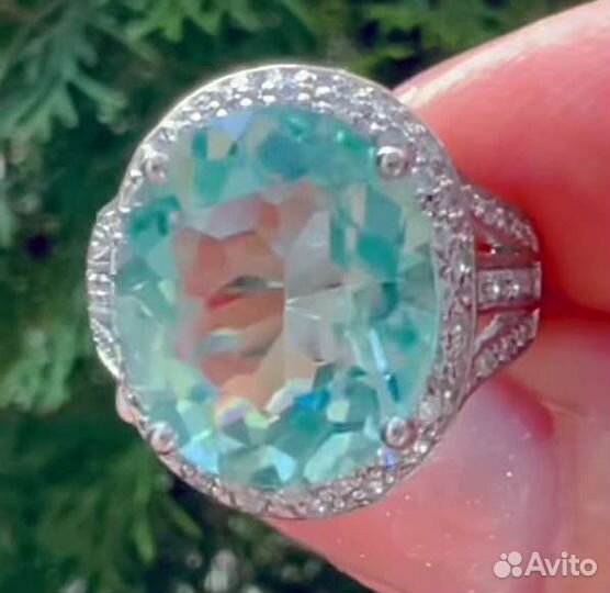 Кольцо с аквамарином Luxe серебряное