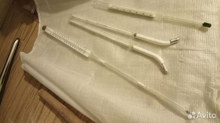 Термометры СССР, ртутные и спиртовые, лабораторные