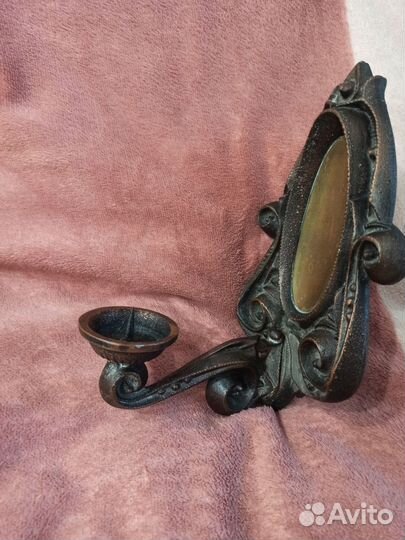 Настенный подсвечник бронза