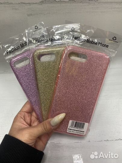 Чехол блестки honor 10