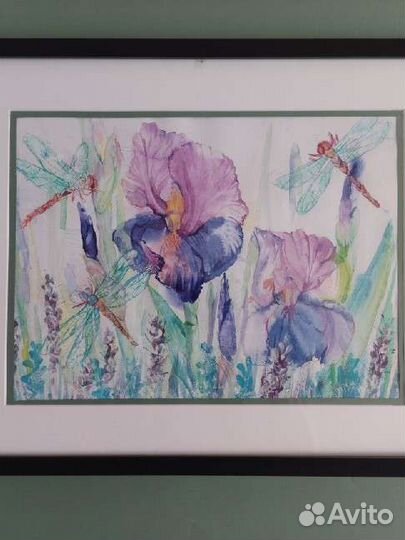 Картина акварель цветы
