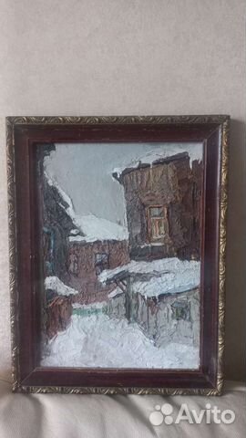 Картина маслом на холсте старинная