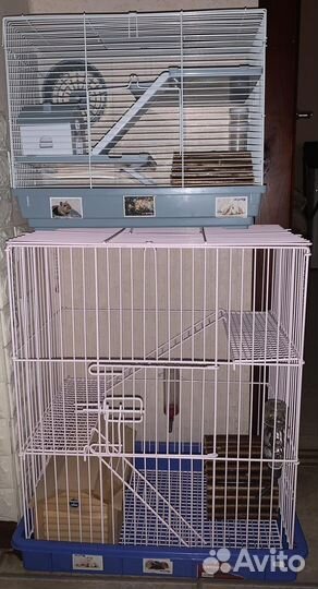 Клетки для грызунов с домиками и поильниками