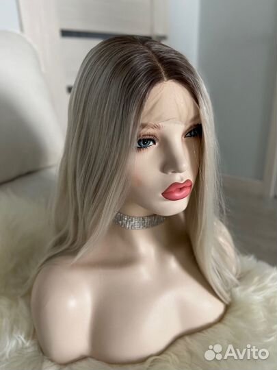 Парик полусистема блонд