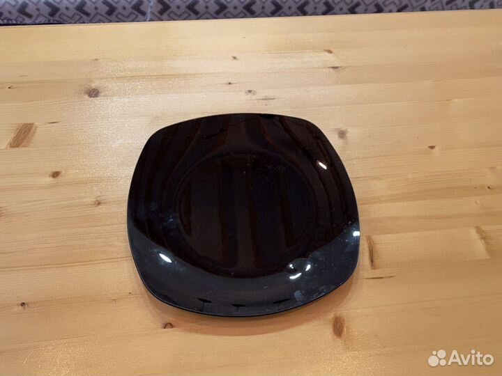 Тарелка черная 27,1х27,1 см