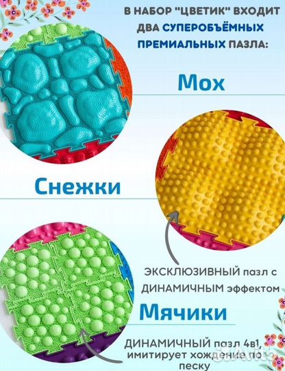 Коврик массажный развивающий как новый