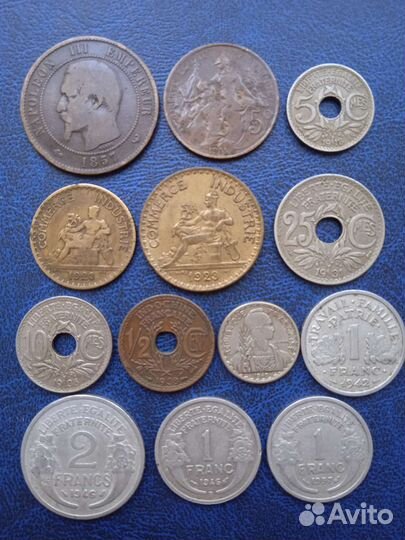 Монеты Франции с колониями