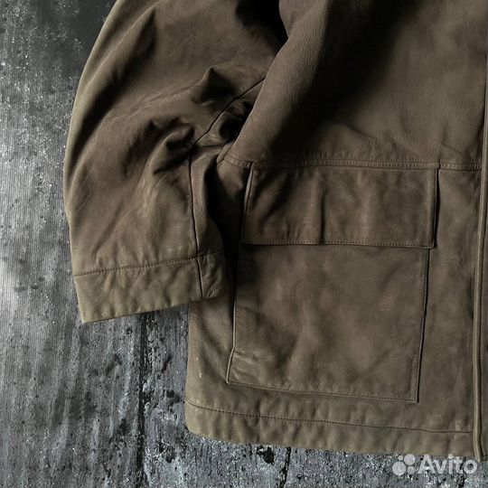 Винтаж 1990 vintage timberland кожа пальто leather
