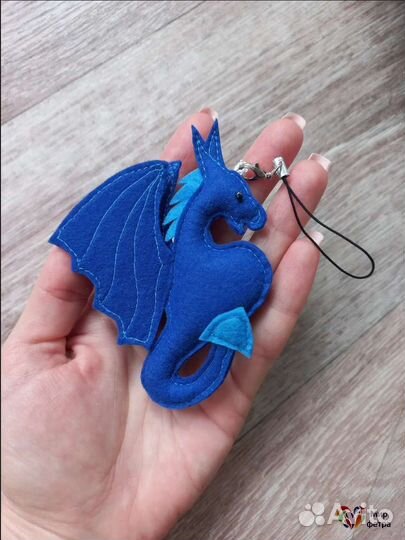 Дракон игрушка ёлочная, брелок, сувенир, символ