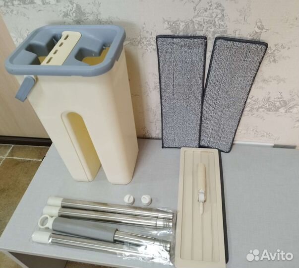 Швабра с ведром и отжимом новая