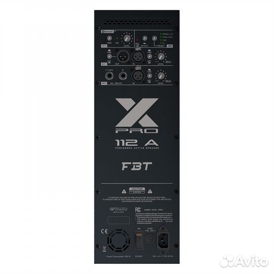 FBT X-PRO 112A, активная двухполосная би-амп акустическая система, нч 1200 Вт+вч 300 Вт, DSP