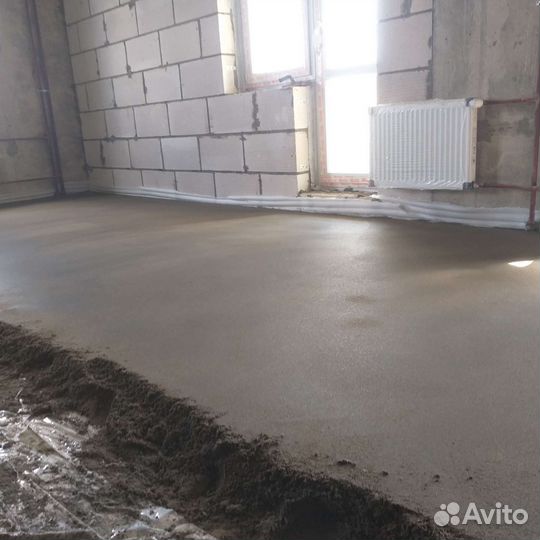 Механизированная полусухая стяжка пола