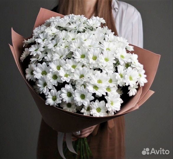 Букет из 15 кустовых хризантем