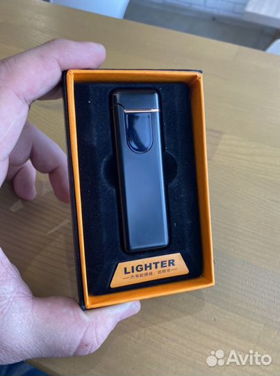 Плазменная зажигалка USB черная