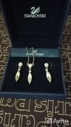 Украшения серьги подвеска Swarovski