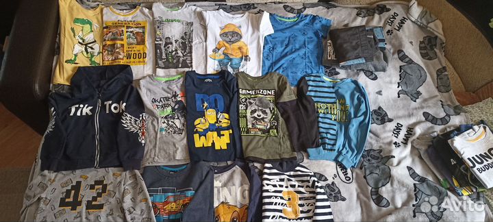 Детские вещи пакетом для мальчика 104 110