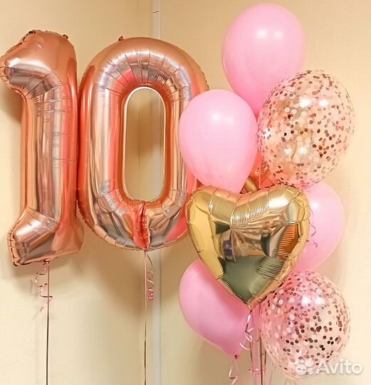 Гелиевые воздушные шары. Шары цифры. Композиции из