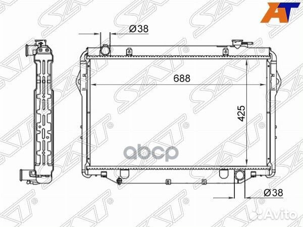 Радиатор Toyota Land Cruiser (J80) 89-97 ST-10