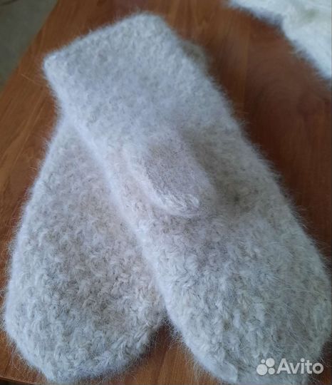 Варежки из кроличьего, собачьего пуха