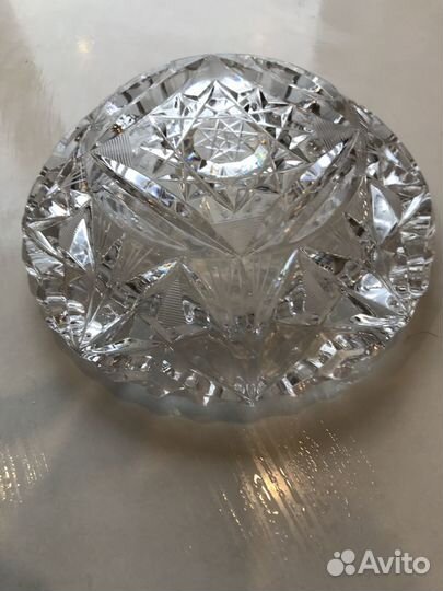 Изысканная Хрустальная пепельница,Богемия,60-е г