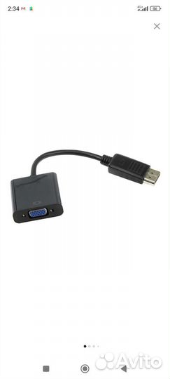 Переходник displayport vga