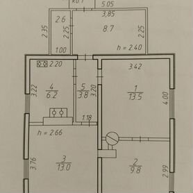 3-к. квартира, 46,3 м², 1/1 эт.