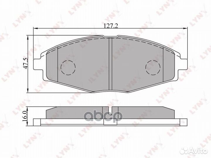 Колодки тормозные дисковые BD-1801 lynxauto