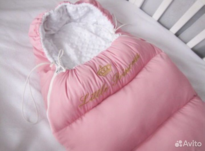 Теплый конверт в коляску для девочки