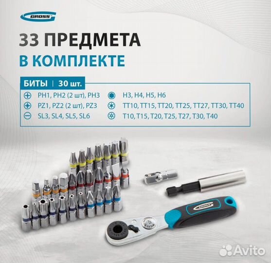 Набор бит Gross 1/4