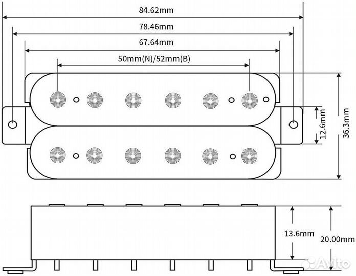 Fleor M00872-01 - Звукосниматель для электрогитары
