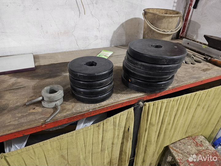 Штанга с блинами