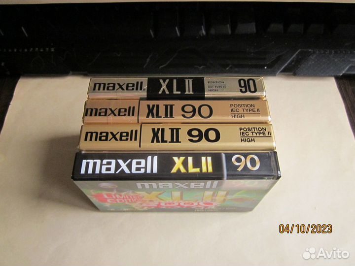 Аудиокассеты maxell xlii 90, chrome, 4 штуки