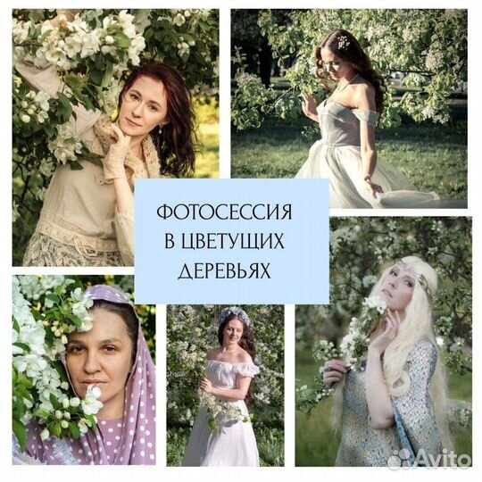 Фотосессия в цветущих деревьях