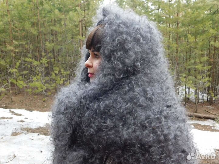 Пуховый платок - косынка