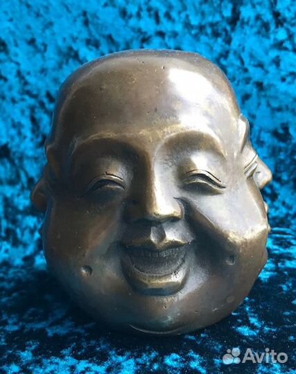 Статуэтка 4 настроения (лица) Будды, бронза,литье