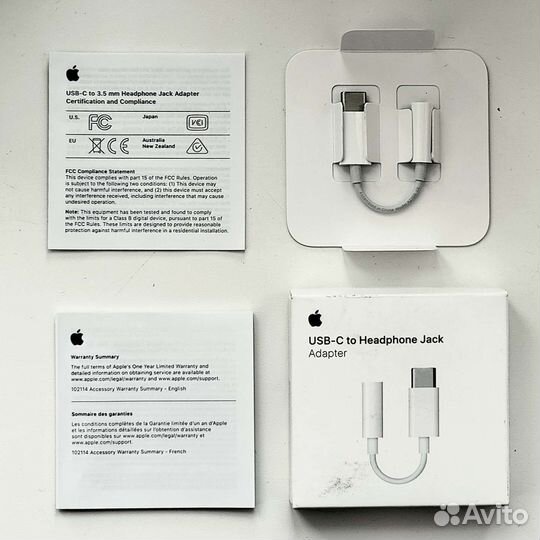 Переходник Apple USB Type-C-Mini Jack 3.5 mm