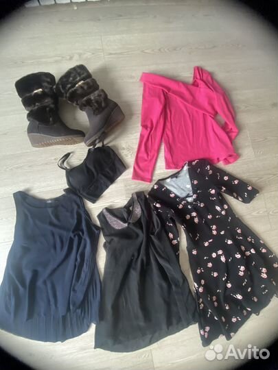 Вещи пакетом 42 44. Обувь новая, размер 37,5-38