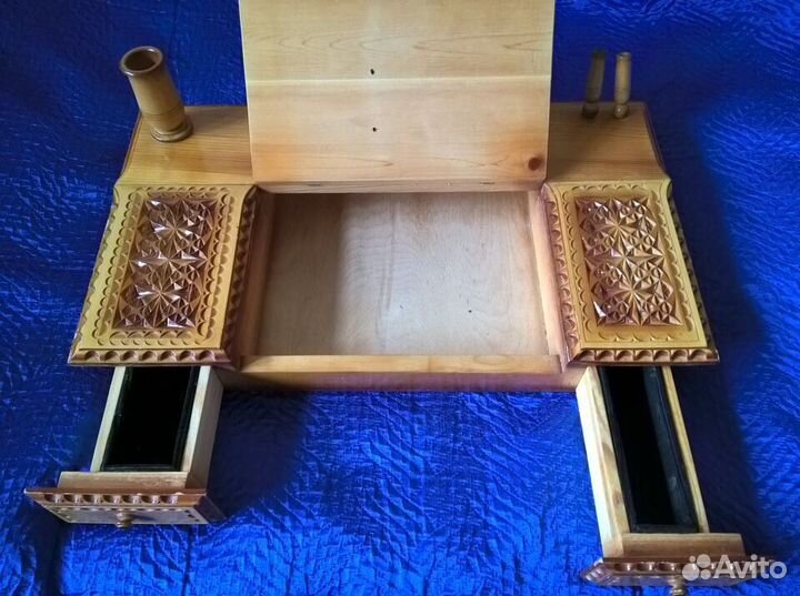 Настольный пинал из дерева ручная работа лакирован