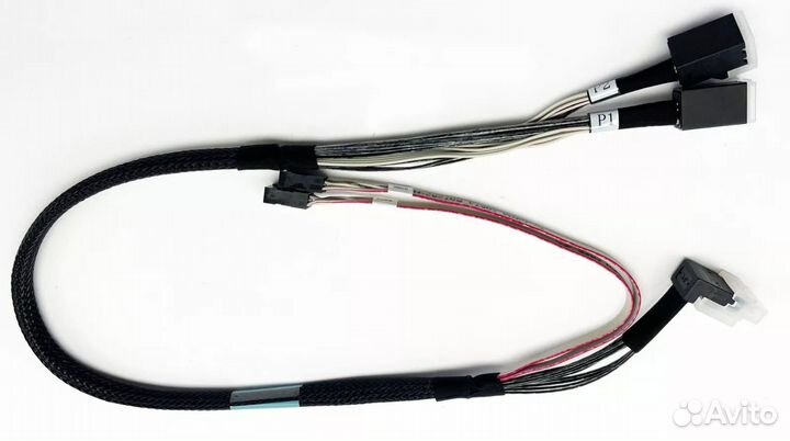 Кабель SFF-8654 (slimsas), 2xSFF-8643 (mini SAS)