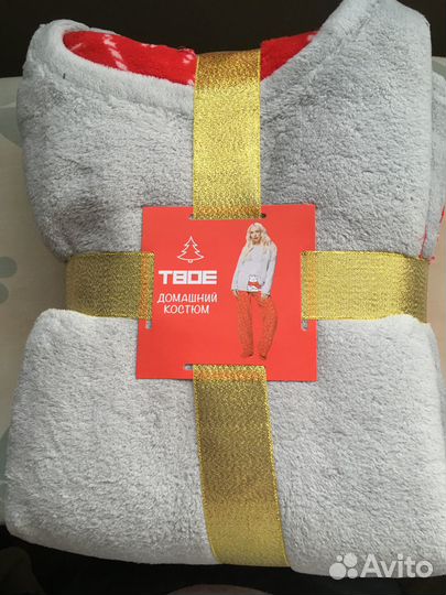 Домашний костюм пижама женский теплый р.50