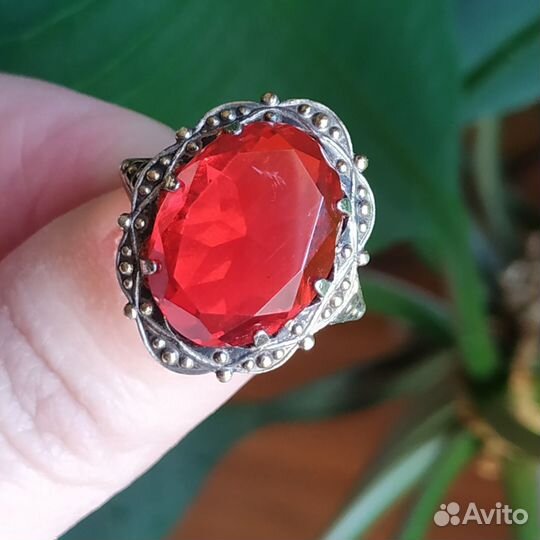 Кольцо Перстень СССР серебро 875 пробы звезда