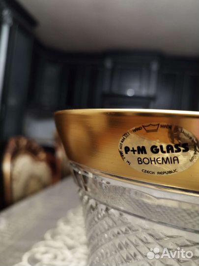 Хрустальная ваза для цветов Богемия