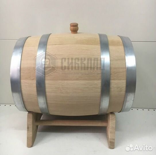 Бочка дубовая заливная, 15л (Сильный обжиг) Ставб