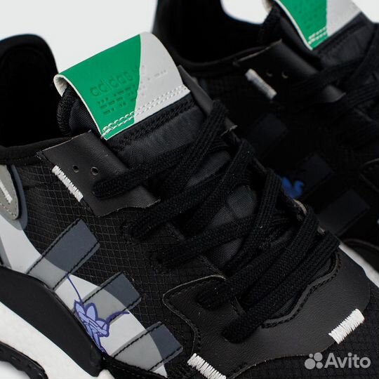 Кроссовки Adidas Nite Jogger Black Green/Grey