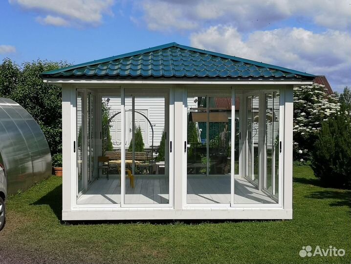 Раздвижные окна двери для беседок, террас, веранд